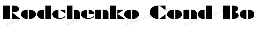 Rodchenko Cond Bold字体转换